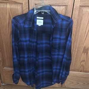 American eagle button up plaid flannel
